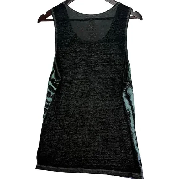 Hybrid Tie Dye Tank Top Mens XL Sheer Lightweight Green Purple Black - Picture 2 of 3